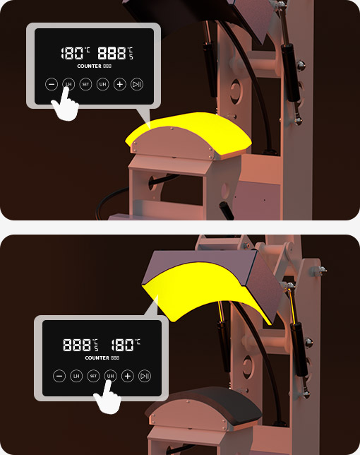 2-in-1 Top & Bottom Dual Heat Cap / Label Heat Press